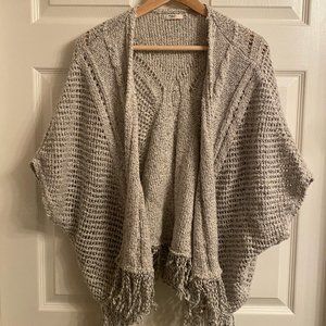 Silver Jeans Chunky Knit Boho Fringe Cardigan